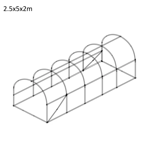 2.5x5x2-szklarnia-foliowa-2 Tunel foliowy 2.5×5×2 m