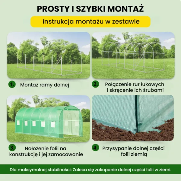 2.5x5x2-szklarnia-foliowa-3 Tunel foliowy 2.5×5×2 m