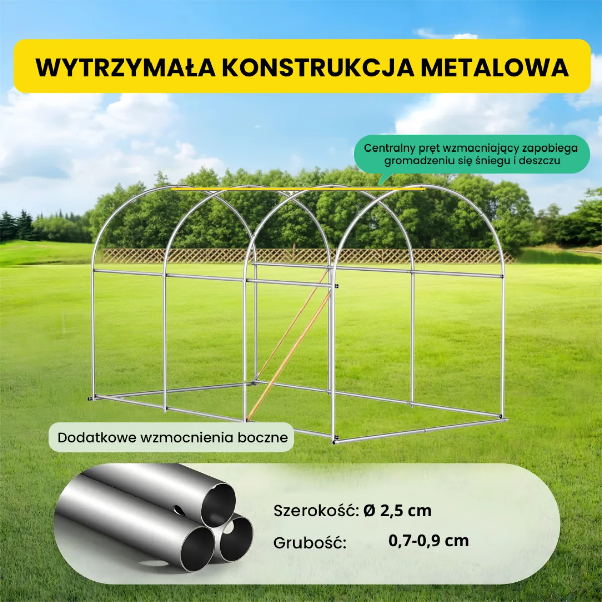 Tunel foliowy 2×3.5×2 m