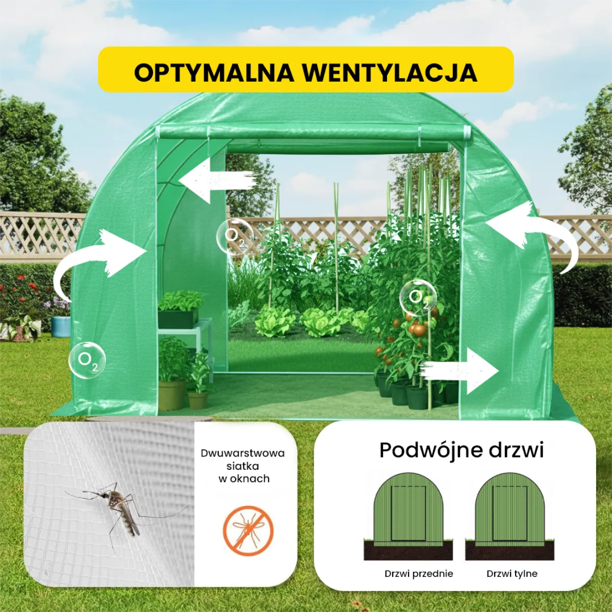 Tunel foliowy 3×6×2 m
