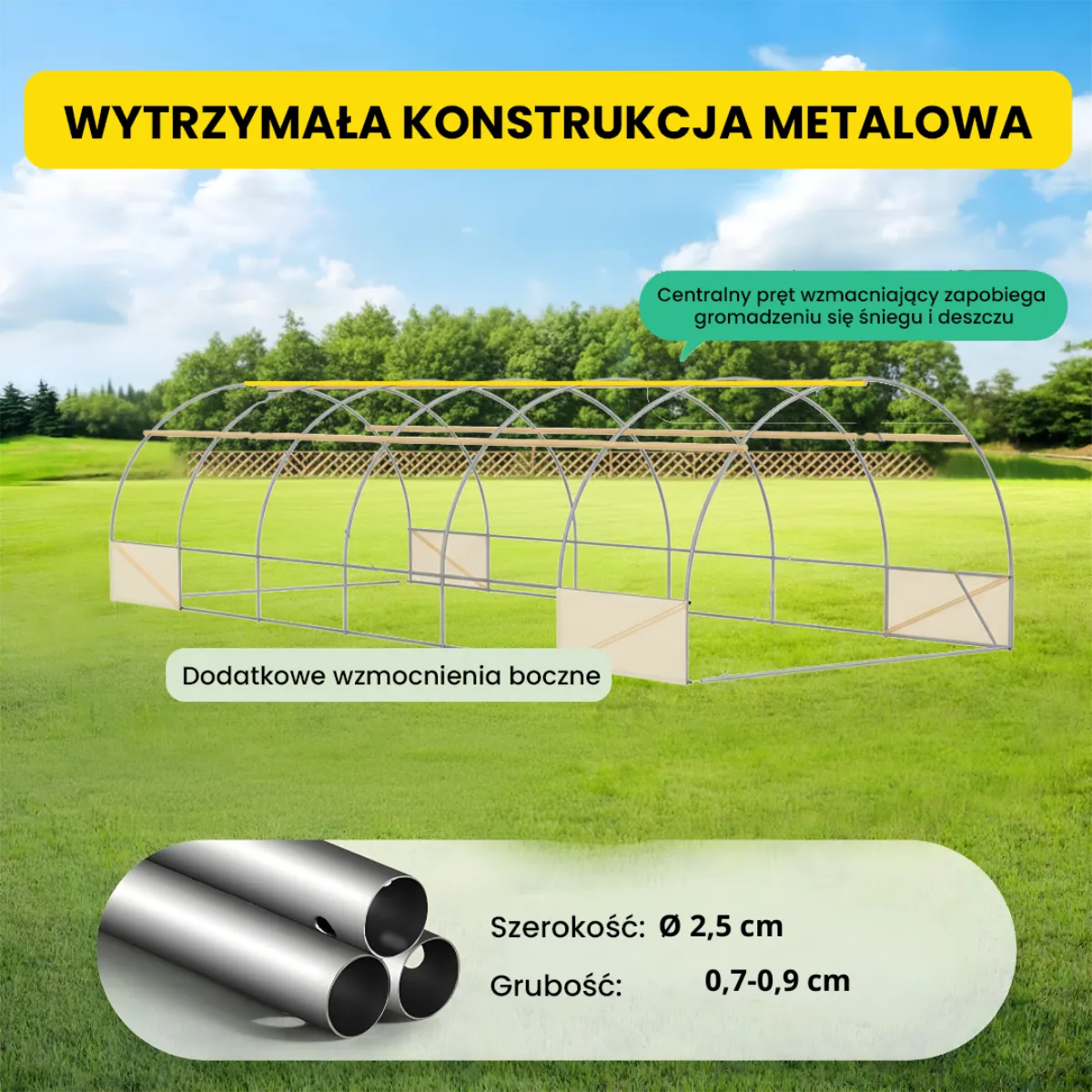 Tunel foliowy 3×6×2 m
