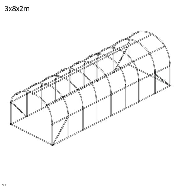 3x8x2-szklarnia-foliowa-2 Tunel foliowy 3×8×2 m