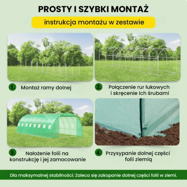 3x8x2-szklarnia-foliowa-3 Tunel foliowy 3×8×2 m