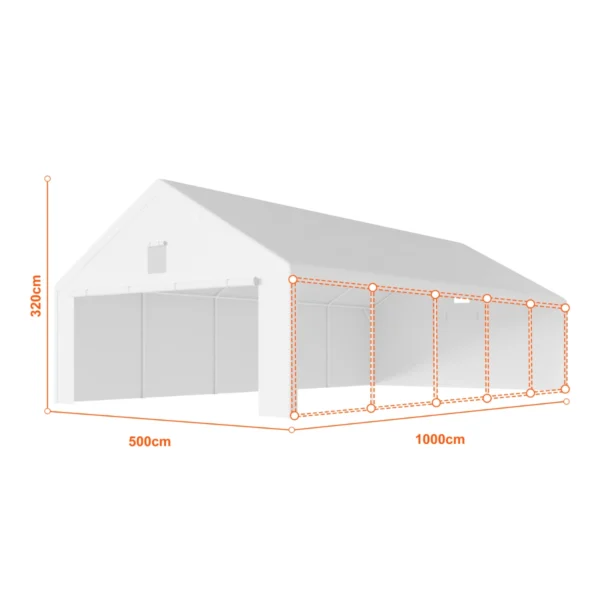 namiot-garazowy-5x10m-3 Namiot garażowy 5×10 m