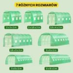 Tunel foliowy – stabilny, podwójne drzwi, ochrona UV