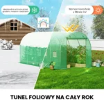 Tunel foliowy – stabilny, podwójne drzwi, ochrona UV