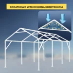 Namiot garażowy – konstrukcja 38 mm + plandeka PE 280 g/m²