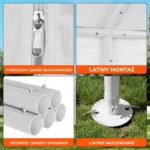 Namiot garażowy – konstrukcja 38 mm + plandeka PE 280 g/m²