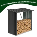 Metalowa wiata na drewno Premium 89 × 163 × 154 cm (1,5 m²)