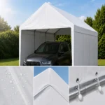 zapasowa-plandeka-dachowa-4x6m-4 Zapasowa plandeka dachowa do namiotu garażowego premium 4×6 m | 280 g/m² PE